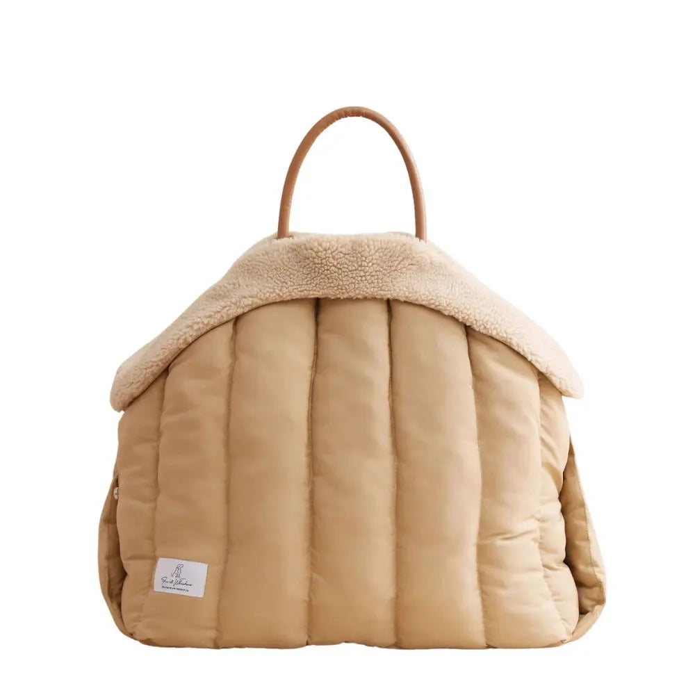 Autositz-Taschenset mit Teddyfüllung in Sandfarbe - Fur & Whiskers Fur & Whiskers