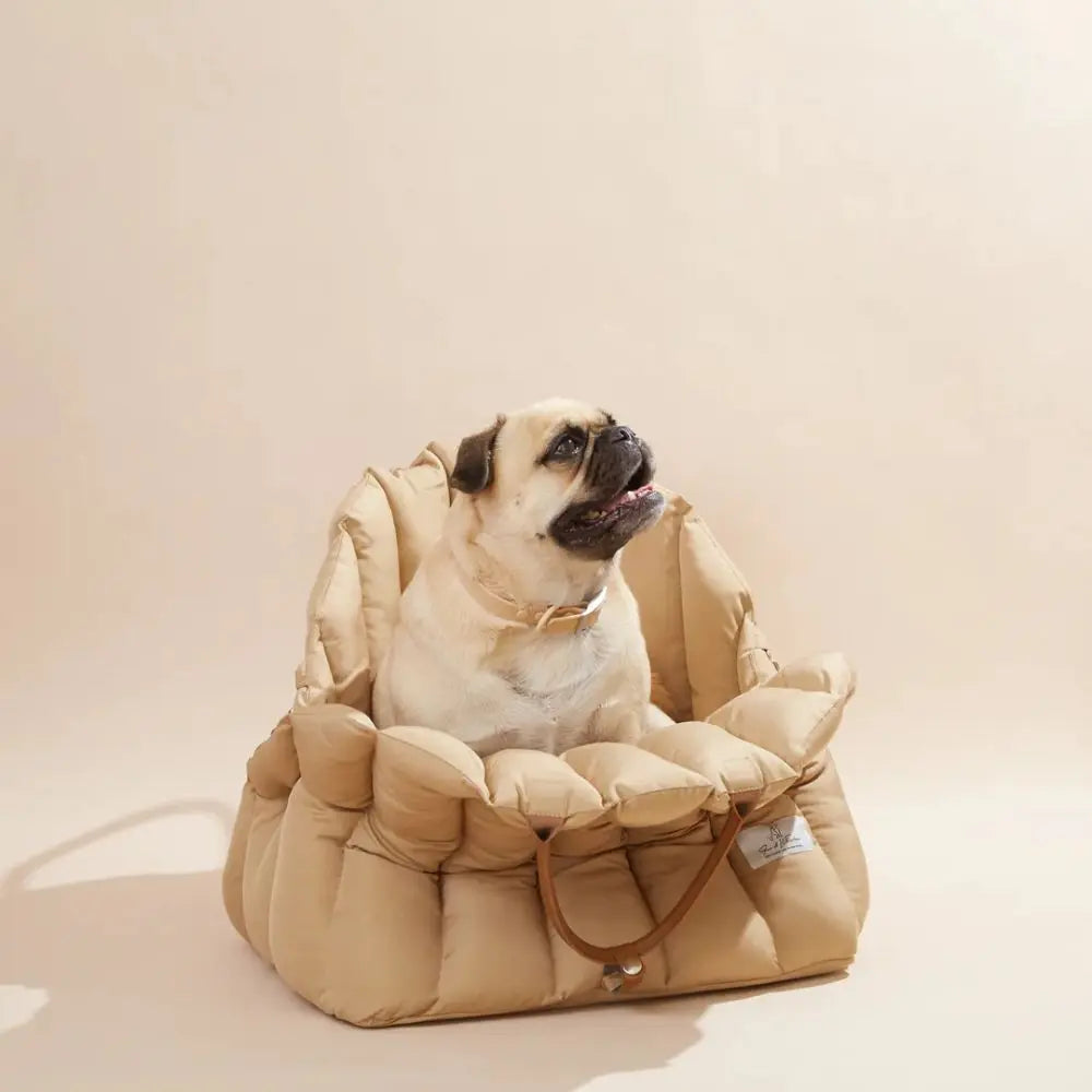 Autositz-Taschenset mit Teddyfüllung in Sandfarbe - Fur & Whiskers Fur & Whiskers