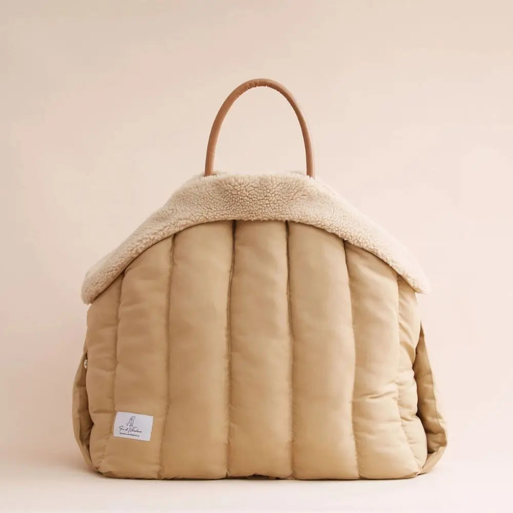 Autositz-Taschenset mit Teddyfüllung in Sandfarbe - Fur & Whiskers Fur & Whiskers