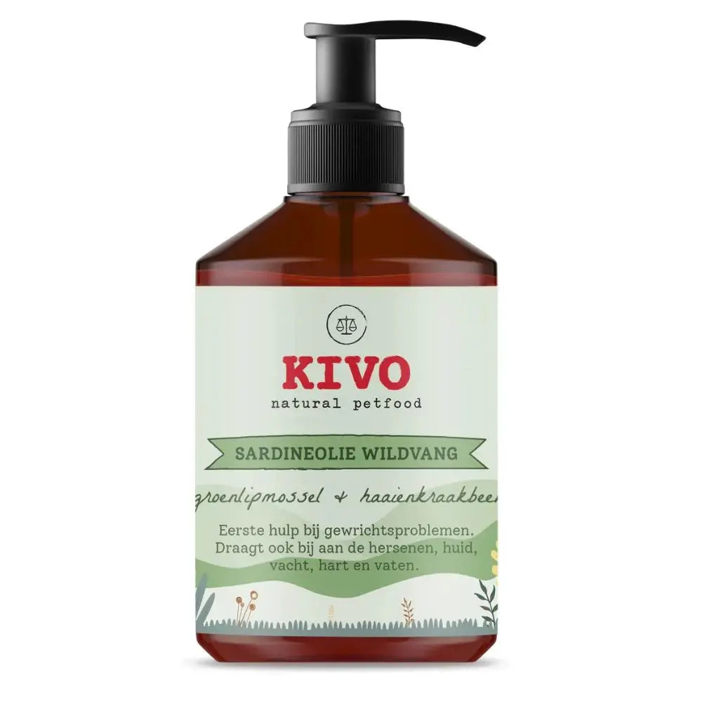 Sardinenöl aus Wildfang - Grünlippmuschel und Haifischknorpel - Kivo Petfood Kivo Petfood