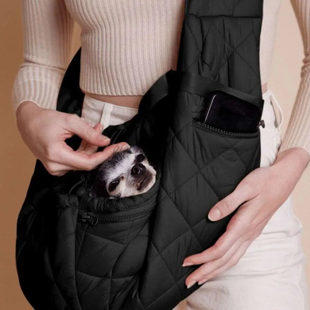 Umweltfreundliche, verstaubare Tragetasche in Schwarz- Maxbone - Puplando